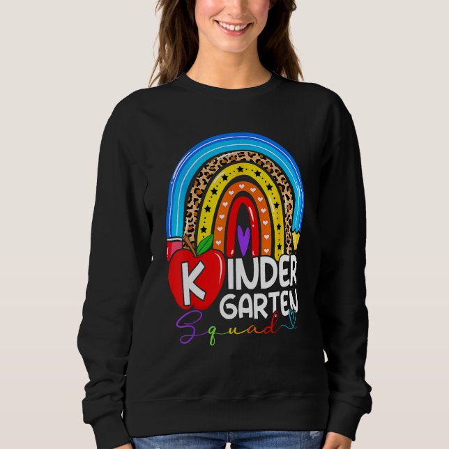 Kindergarten Boho Rainbow Teacher Team Kinder Squa Sweatshirt (Vorderseite)