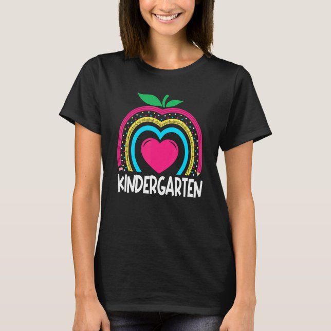 Kindergarten Boho Rainbow teacher team Kinder squa T-Shirt (Vorderseite)