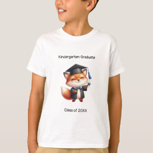 Kindergarten Boy Graduate Niedlich Fox Grad T - Sh T-Shirt