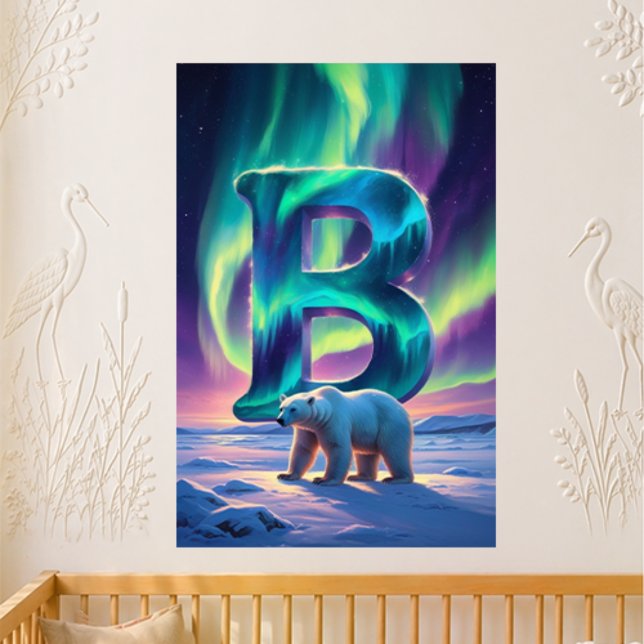Kindergarten Buchstabe B Name Nordlichter Eisbär Poster (Von Creator hochgeladen)