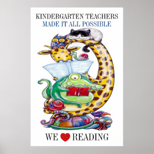 Kindergarten-Choose Size-We Liebe Reading! Poster