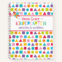Kindergarten Colorful Crayons Scribbles Notebook