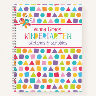 Kindergarten Colorful Crayons Scribbles Notebook Notizbuch