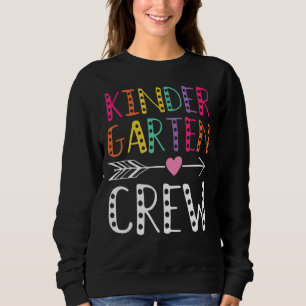 Kindergarten Crew 1. Schultag Kinderlehrer Sweatshirt