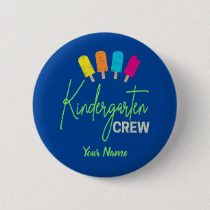 Kindergarten-Crew für Kindergarten-Kinder Vintage Button
