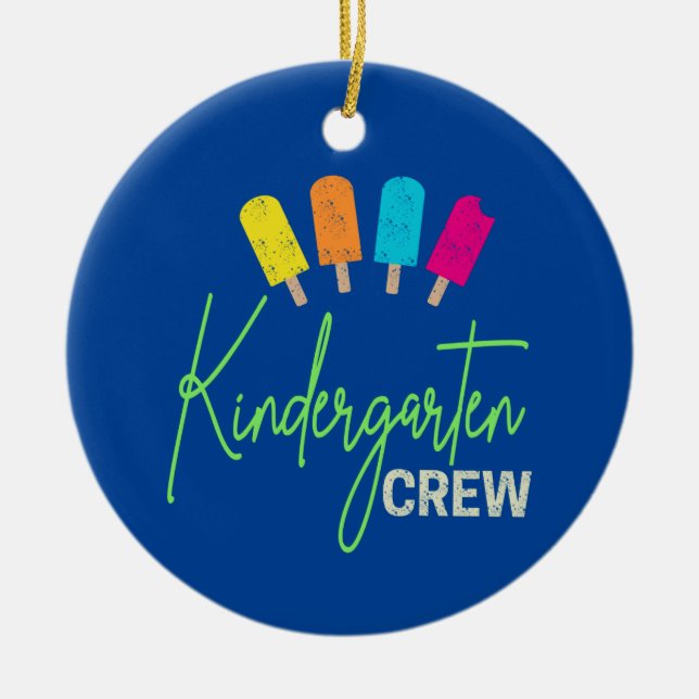 Kindergarten Crew für Kinderzimmer-Schule Kind Vin Keramik Ornament (Vorne)