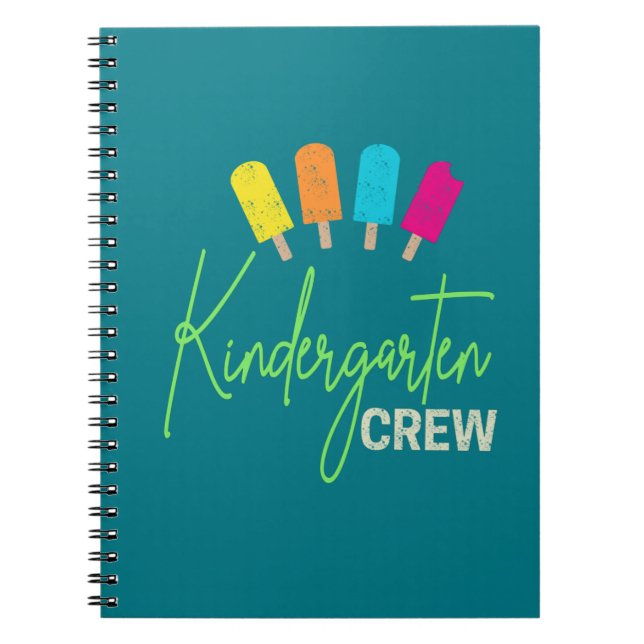 Kindergarten Crew für Kinderzimmer-Schule Kind Vin Notizblock (Vorderseite)