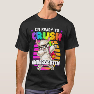 Kindergarten Dabbing Lama Rückkehr zur Schule Ruck T-Shirt