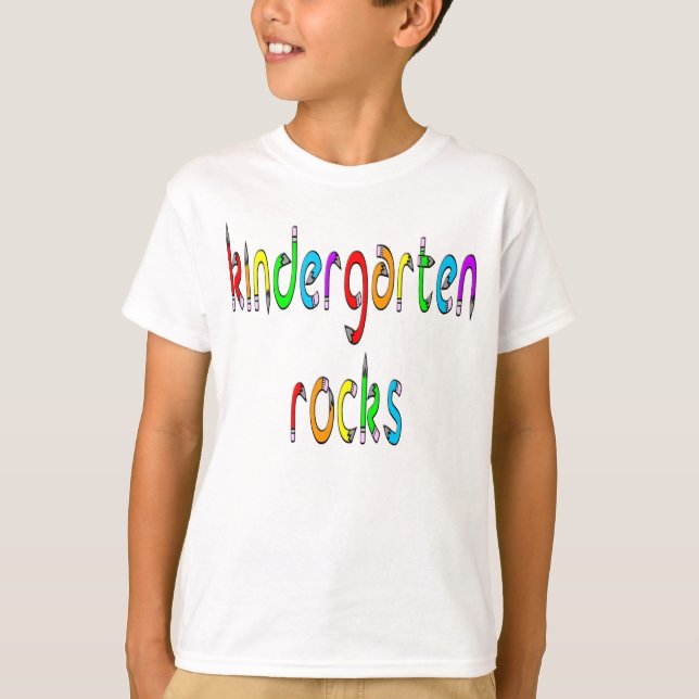 Kindergarten-Felsen - Bleistift scherzt T - Shirts (Vorderseite)