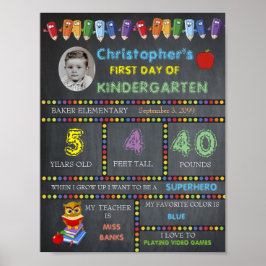 Kindergarten-FOTO, Chalkboard Poster