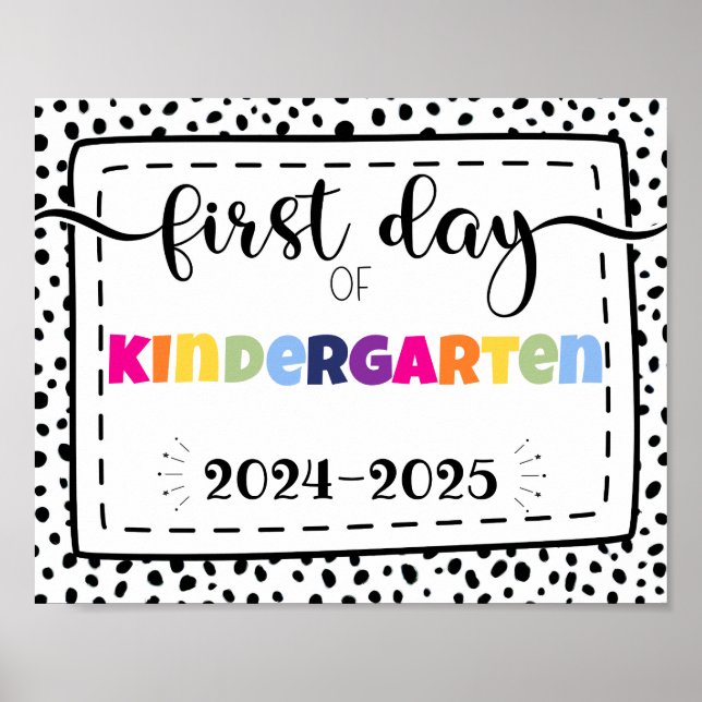 Kindergarten-Foto-Requisitenzeichen Poster (Vorne)