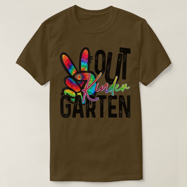 Kindergarten-gefärbte Krawatte im Sommer letzten J T-Shirt (Design vorne)