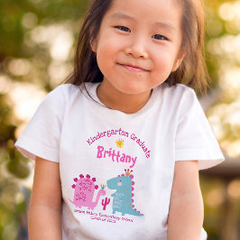 Kindergarten Girl Abschluss Dinosaur Individuelle T-Shirt