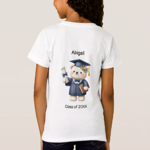Kindergarten Girl Graduate Name Niedlich Teddy Bea T-Shirt