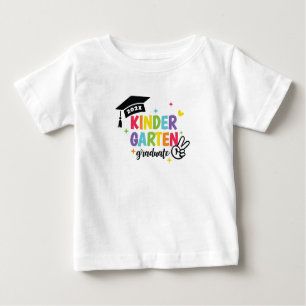 KinderGarten Graduate Farbige Typografie Baby T-shirt