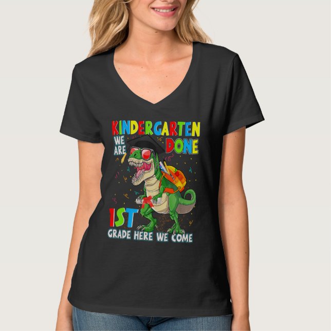 Kindergarten Graduation  1st Grade Here We Come Di T-Shirt (Vorderseite)