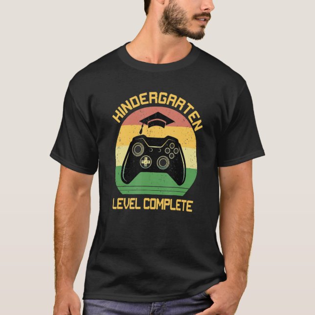 Kindergarten Graduation Level Complete Video Gamer T-Shirt (Vorderseite)
