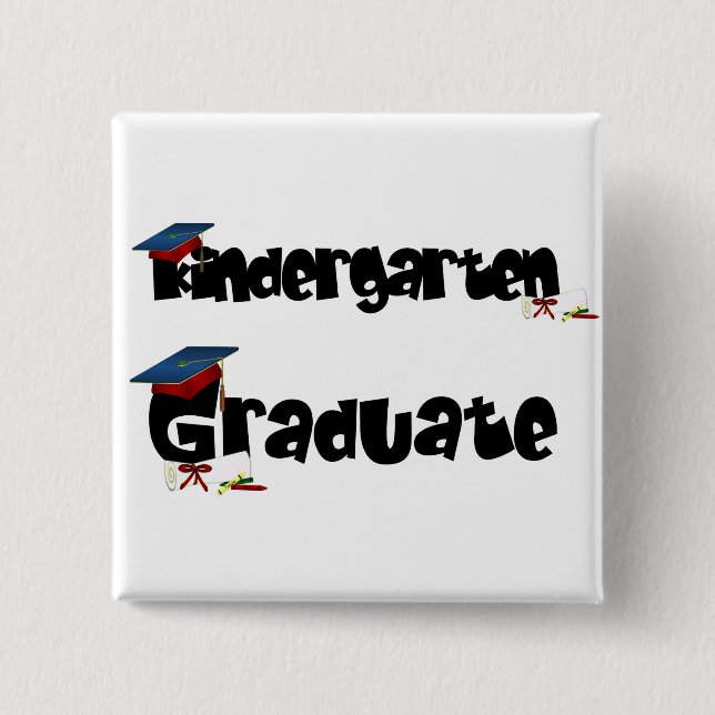 Kindergarten-graduierte T-Shirts und Geschenke Button (Vorderseite)