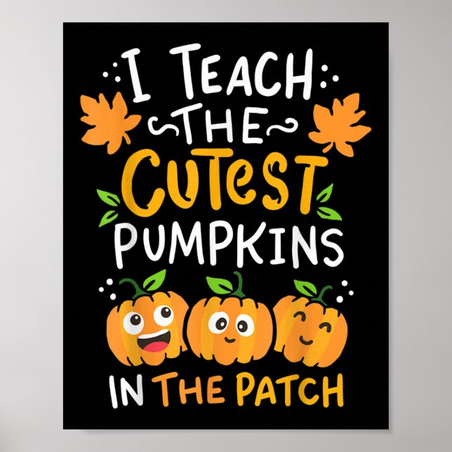 Kindergarten Halloween-Lehrerin Poster (Vorne)