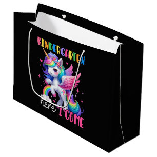 Kindergarten Hier Komm Ich Einhorn Zurück zur Schu Große Geschenktüte