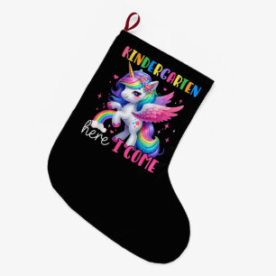 Kindergarten Hier Komm Ich Einhorn Zurück zur Schu Großer Weihnachtsstrumpf