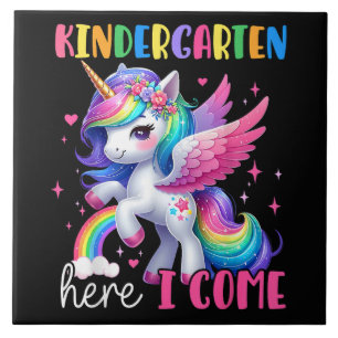 Kindergarten Hier Komme Ich Einhorn Zurück Zur Sch Fliese