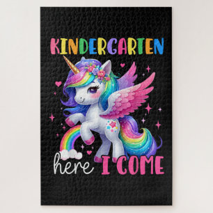 Kindergarten Hier Komme Ich Einhorn Zurück zur Sch Puzzle