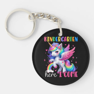 Kindergarten Hier Komme Ich Einhorn Zurück zur Sch Schlüsselanhänger