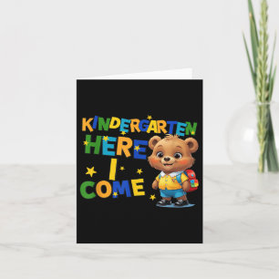 Kindergarten hier komme ich zurück zum Baby Bären Karte