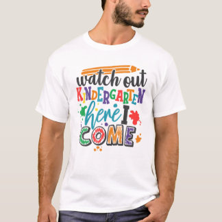 KINDERGARTEN HIER SEHEN ICH ZUM SCHULlehrer T-Shirt