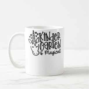Kindergarten ist magische Einhorn Stimmung erster Kaffeetasse