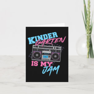 Kindergarten ist mein Ding - Vintage 80er Boombox Karte