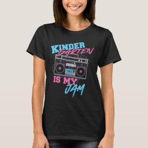 Kindergarten ist mein Jam - Vintager 80er Boombox- T-Shirt