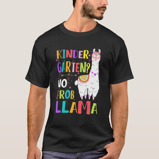Kindergarten Kein Prob Llama Zurück zur Tea di Pia T-Shirt (Vorderseite)