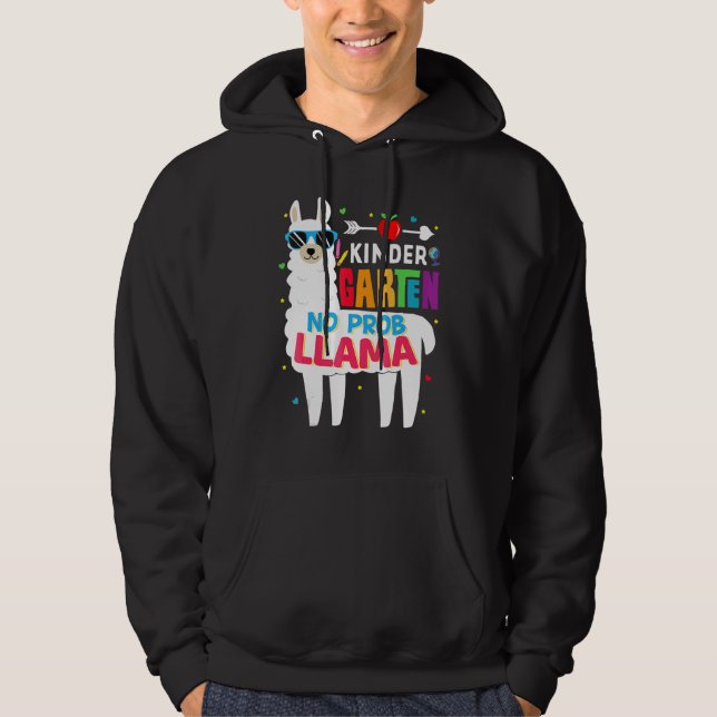 Kindergarten Kein Problem Lama Lehrer Schüler Zurü Hoodie (Vorderseite)