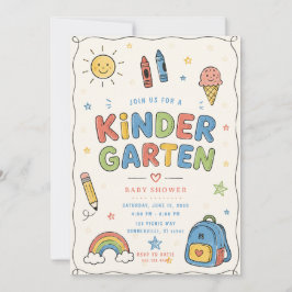 Kindergarten-Kinder-Schulparty Vorschulklasse Einladung