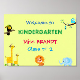 Kindergarten-Klasse, Klassenzimmer-Zeichen und Leh Poster