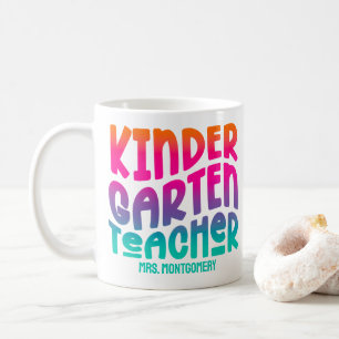 Kindergarten Lehrer Colorful Ombre Kaffeetasse