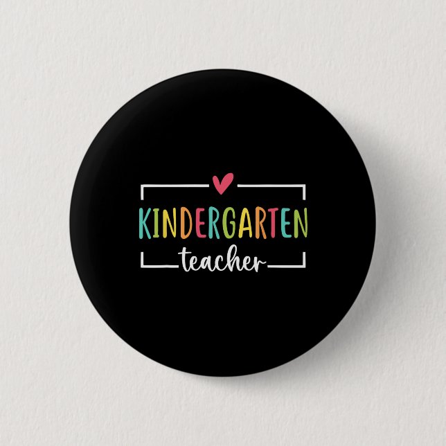 Kindergarten Lehrer Erster Schultag Willkommen B Button (Vorderseite)