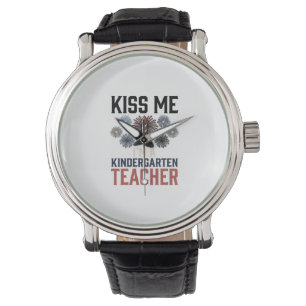 Kindergarten Lehrer Feuerwerk Vintage-Shirt-Design Armbanduhr