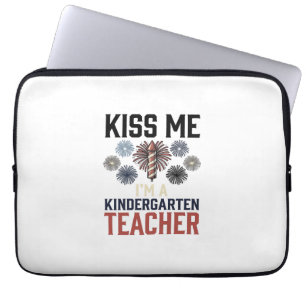 Kindergarten Lehrer Feuerwerk Vintage-Shirt-Design Laptopschutzhülle
