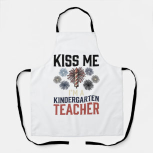 Kindergarten Lehrer Feuerwerk Vintage-Shirt-Design Schürze