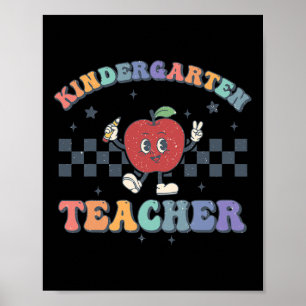 Kindergarten Lehrer Groovy Zurück zum Schulteam KG Poster