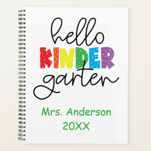 Kindergarten-Lehrer Hallo Kindergarten Notizbuch Planer