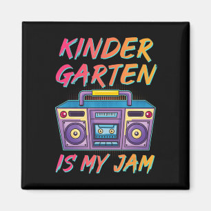 Kindergarten Lehrer Retro 80er Jahre zurück in die Magnet