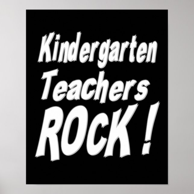 Kindergarten Lehrer Rock! Poster Print (Vorne)