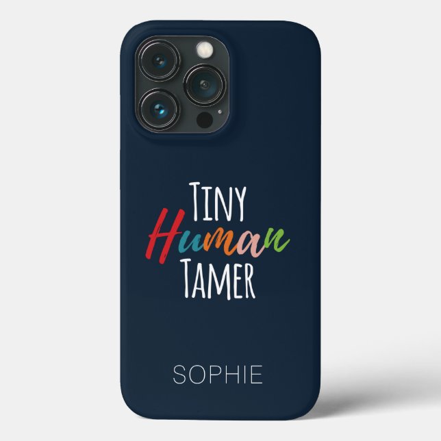Kindergarten Lehrer Tiny Human Tamer Personalisier Case-Mate iPhone Hülle (Rückseite)