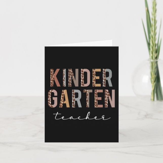 Kindergarten Lehrer zurück zur Schulbewertung L Karte (Vorderseite)