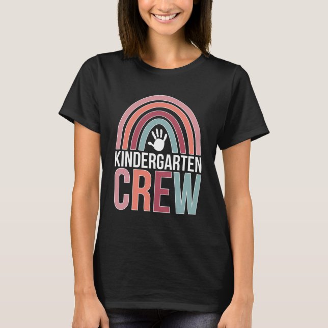 Kindergarten Lehrerin Crew Kindergarten Lehren T-Shirt (Vorderseite)