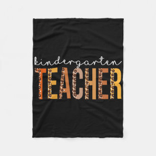 Kindergarten Lehrerin Leopard Herbst Thanksgiv Fleecedecke